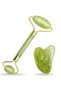 Jade Stone 100% Natural - Massage and Facial Care Tool Set of 2 - 2