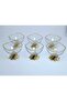 6-Piece Footed Presentation Bowl Gold Plated Snack Bowl