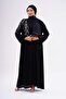 Fabric Dubai Silk Luxury Abaya Platinum Lace Quality Hijab Outerwear for Special Occasions - 4