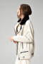 Wm020 Savaki̇ Real Leather Collar Fur Women's Coat - 4
