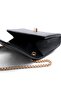 Women's Hand&Shoulder Bag Gold Chain Strap Mitoz Black - 5