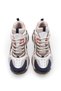 Women's Sneakers Thick Sole Ankle Lace-Up Sports Shoes Punes Navy Blue - 6