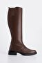 Women's Knee-Length Zippered Daily Boots Helas Brown - 3