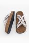 Women's Mushroom Pattern Sole Wool Rope Cross Strap Daily Slippers Persep Beige - 5