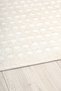 Geometric Patterned Cream Chenille Machine Washable Fringed Non-Slip Base Entrance Carpet 8347 - 4