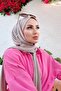 Shawl Women's Beige Snap Fastener Ready-To-Wear Shawl - 2