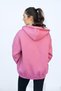 Pink Oversize Hooded Zippered Sweatshirt - 5