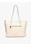 Solid Tote Bag with Front Pocket and Zip Closure - W 12 x H 26 x D 30 cm - 3