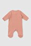 Jumpsuit with Booties Newborn Pink Organic Cotton - 2