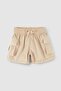 Kids' Cargo Pocketed Shorts, Beige, Organic Cotton