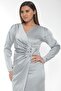 X Modapo Women's Stone Embroidered Double Breasted Midi Dress - 2
