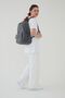 Unisex Crinkle Waterproof Fabric Large Size School Travel Backpack with Eyes Rosso Collina Smoked K Gray - 6