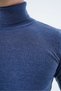 Men's Melange Indigo 100% Cotton Turtleneck Knitwear Sweater Trist-1105 - 7