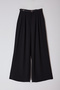 Siyah Kemerli Pilili Wide Leg/Extra Geniş Paça Dokuma Palazzo Pantolon TWOAW25PL00032 - 6