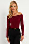 Women's Burgundy Blouse Hor13 - 3