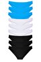 9 Pieces Super Eco Set Lycra Women's Slip Panties Black White Blue