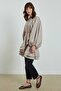 Striped Volan Beige Shirt - 5