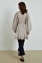 Striped Volan Beige Shirt - 8