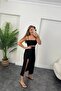 Women's Ottoman Fabric Lycra Midi Length Pencil Skirt Black - 3