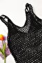 Mesh Patterned Full Length Women's Knitwear Pareo - With Straps - 4