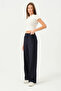 Women's Palazzo Pants Wide Leg High Waist Fabric - 3