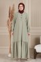 Ruffled Skirt Front Buttoned Loose Aerobin Dress Hijab Dress Mother's Dress Prayer Dress