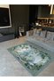 Paris Collection Modern Decorative Carpet with Nature Pattern in Blue Tones Paris11 - 3