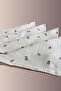 100% Cotton 4-Pack Peach Printed 4-Layer Muslin Mouth Wipes - 2