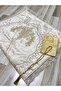 French Laced 3-Piece Embroidered Velvet Dowry Set with Prayer Mat - 4