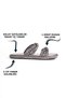 Shiny Patent Leather Platinum - Double Striped Low Heeled Women's Evening Dress Summer Sandals - 2