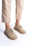 Skin Nude Shiny Lace Up Soft Textile Comfortable Daily Sneakers Women's Sports Walking Shoes
