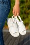 White Closed Top Skin Velcro Women's Summer Sandals Slippers - 6
