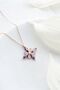 Zircon Stone Rose Hope Flower Necklace Women - 3