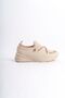 Cream High Sole Comfortable Soft Shiny Stripe Detailed Women's Casual Sports Walking Shoes Sneakers - 5