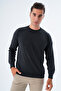 Men's Anthracite 100% Cotton Crew Neck Knitwear Sweater Trist-1101 - 6