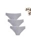 Hearted Elastic Women's 3 Pieces Panty