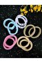 10-Piece Colorful Polka Dot Glitter Hair Clip - Rubber Clip - 3