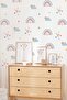 Boho Rainbow Hearts and Figures Kids Baby Room Wall Sticker Set, Rainbow in Pastel Colors