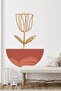 Bohemian Style Flower in Pot Abstract Art Special Design Wall Sticker - 2