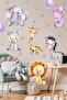 Cute Animals Balloon And Stars Kids Baby Room Sticker Set - 2