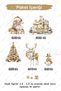 Gold Christmas Set, New Year New Year Winter Concept Christmas Ornament Sticker Set Santa Claus Trees Houses - 3