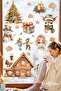 New Year's Tale, Cute Christmas Figures Sticker Set, Winter Christmas Ornament Sticker Glass Wall Sticker - 2