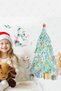 Christmas Tree and Cute Animals Glass Wall Sticker Set, Christmas Sticker Christmas Ornament Transparent - 2