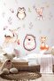 Cute Animals And Leaves Kids Baby Room Sticker Set - 2