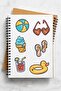 Summer Theme Waterproof Sticker Set, 30 Pieces, Suitable for All Surfaces, Sea Holiday Stickers - 6