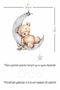 Cute Sleeping on the Moon Teddy Bear and Yellow Stars Kids Baby Room Sticker Set - 3