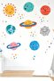 Cute Sun, Space Figures And Stars Kids Baby Room Sticker