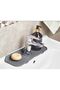 Gray Corrugated Silicone Water Holder Organizer Non-Slip Ablution Sink Faucet Mat Bathroom Kitchen Organizer