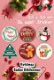 Happy New Year Sticker 3.5 cm 36 Pieces - Waterproof New Year Christmas Sticker Gift Package Sticker