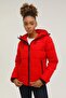 Sn31 Apreskı Coat Hooded Gogsu Written 2 Pocket Down Jacket